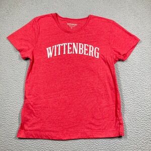Wittenberg University T Shirt Women's Small Red Short Sleeve Lightweight  STAINS